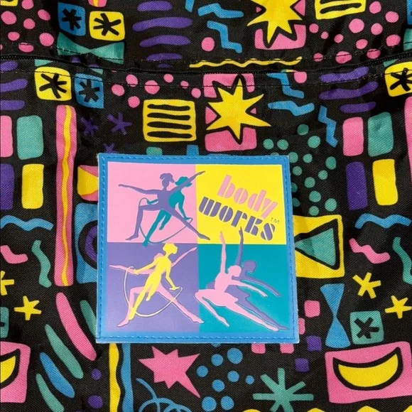 RARE! 1990’s BODY WORKS GYM, DANCE, TOTE, Garment Bag Zip Luggage Weekender - Picture 8 of 12